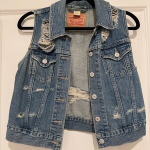 Vintage Levi's Distressed Blue Denim Vest